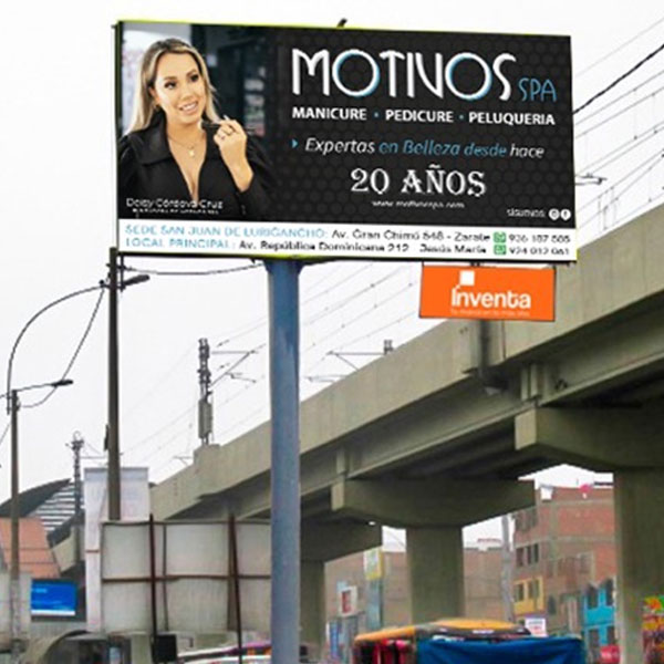 Panel Publicitario Minipolar en San Juan de Lurigancho SJL 001-B. Ubicación: Av. Fernando Wiesse cdra. 33. Tránsito: Hacia Av. San Martín (Estación San Martín). Impactos: 8,548,272