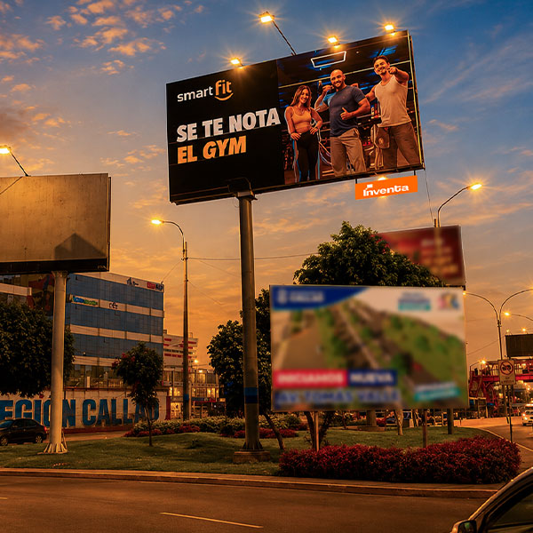 Panel Publicitario Minipolar en Callao CAL 001-A. Ubicación: Av. Elmer Faucett Tránsito: Hacia Av. Av. Elmer Faucett. Impactos:1,900,00