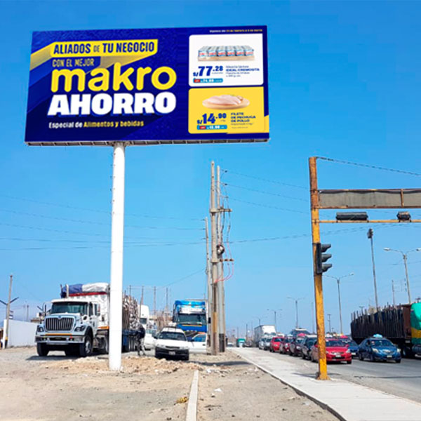 Panel Publicitario en Chimbote CHIM 006-A. Ubicación: Avenida Pescadores. Impactos: 3,672,157