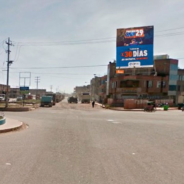 Panel Publicitario en Juliaca JUL 001-U. Ubicación: Avenida Circunvalación Oeste con Ferial. Impactos: 603,651