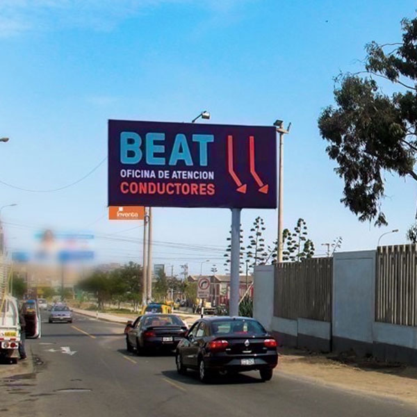 Panel Publicitario Minipolar en San Juan de Miraflores SJM 001-B. Ubicación: Av. Belisario Suarez cruce con Av. Las Vegas Tránsito: Hacia Av. San Juan. Impactos: 2,714,936