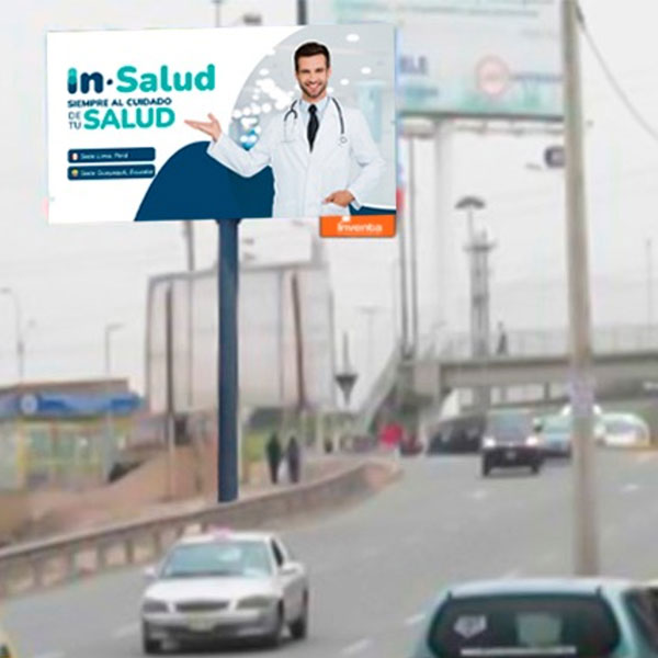 Panel Publicitario Minipolar en San Juan de Miraflores SJM 002-B. Ubicación: Puente Alipio Tránsito: Hacia Av. San Juan - Chorrillos. Impactos: 6,445,145