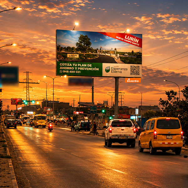Panel Publicitario Minipolar en Villa EL Salvador VES 001-A. Ubicación: Av. Pachacútec cdra. 59-60 (cruce Av. Juan Velazco). Tránsito: Hacia el Parque Industrial. Impactos: 2,108,584