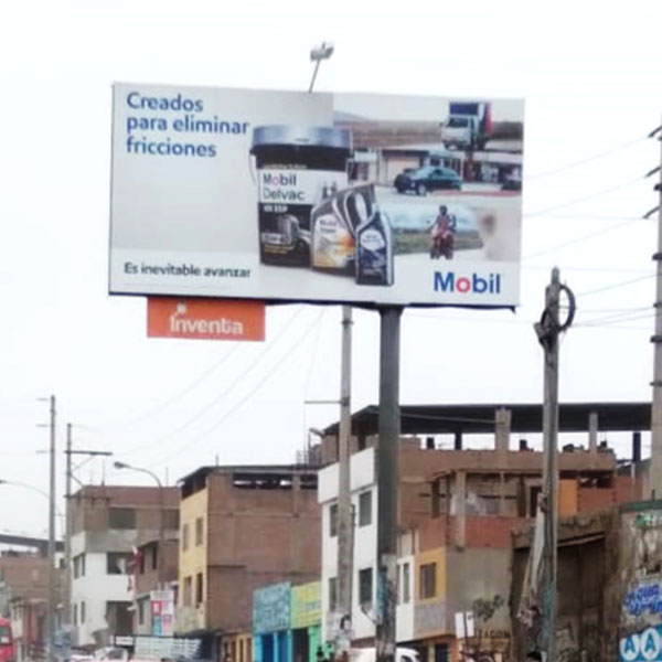 Panel Publicitario Minipolar en Villa EL Salvador VES 004-A. Ubicación: Av. Mateo Pumacahua cruce con La Floresta. Tránsito: Hacia Pastor Sevilla. Impactos: 7,193,980