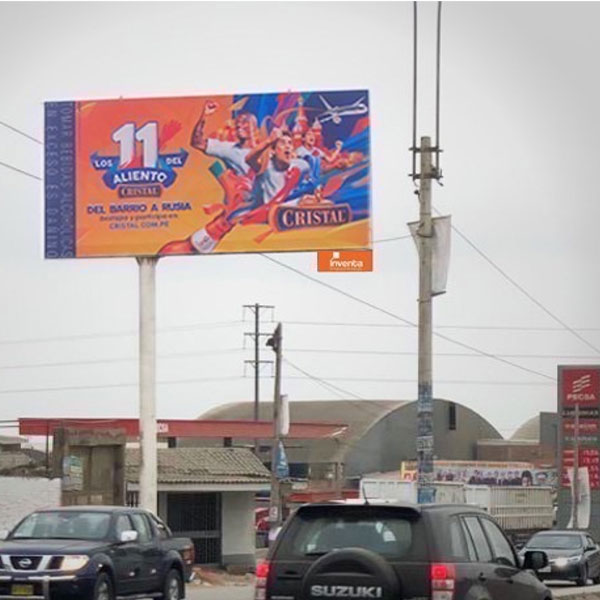 Panel Publicitario Minipolar en Villa EL Salvador VES 004-B. Ubicación: Av. Mateo Pumacahua cruce con La Floresta. Tránsito: : Hacia Panamericana Sur. Impactos: 7,193,980