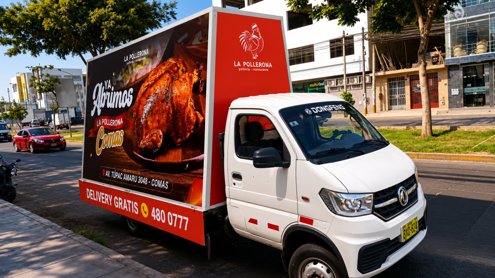 Valla Móvil Publicitaria para La Pollerona: Publicidad Exterior de Alto Impacto en Lima